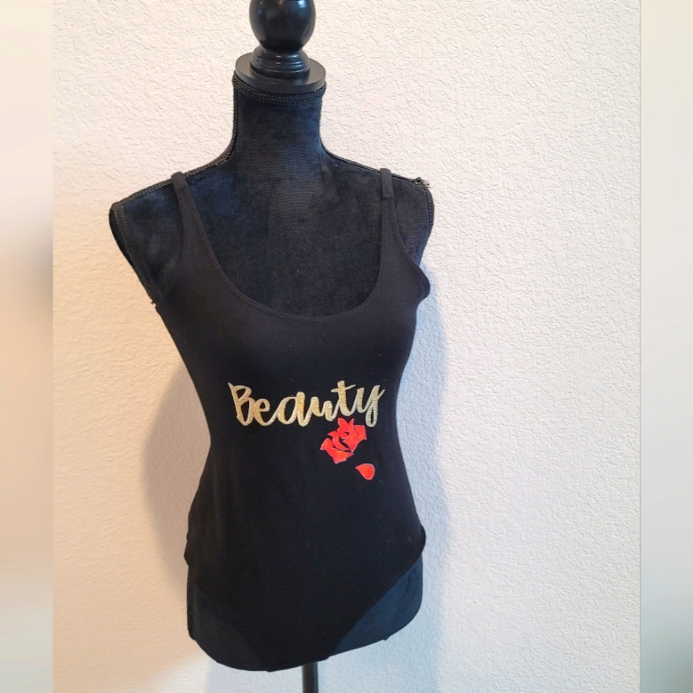 Beauty Black Rose Bodysuit (M)
